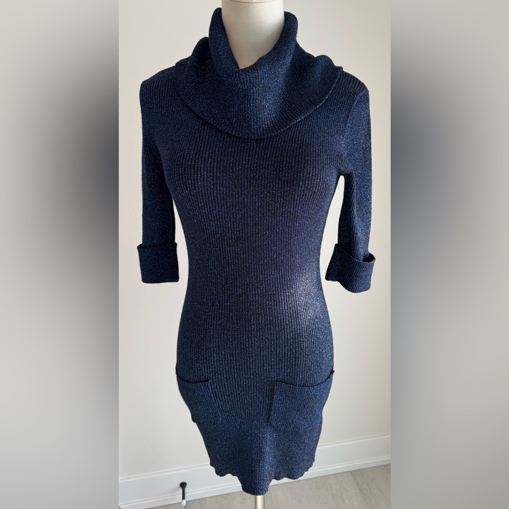 Philosophy - Elegant‎ Navy Blue Women's Bodycon dress/tunic, size medium - Picture 5 of 11